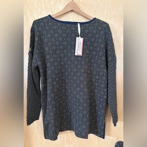 Blue and Green Patterned Sweater